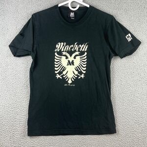 VTG Macbeth Shoe Company T-Shirt Mens Small Black Eagle Logo Blink 182 Made USA‎